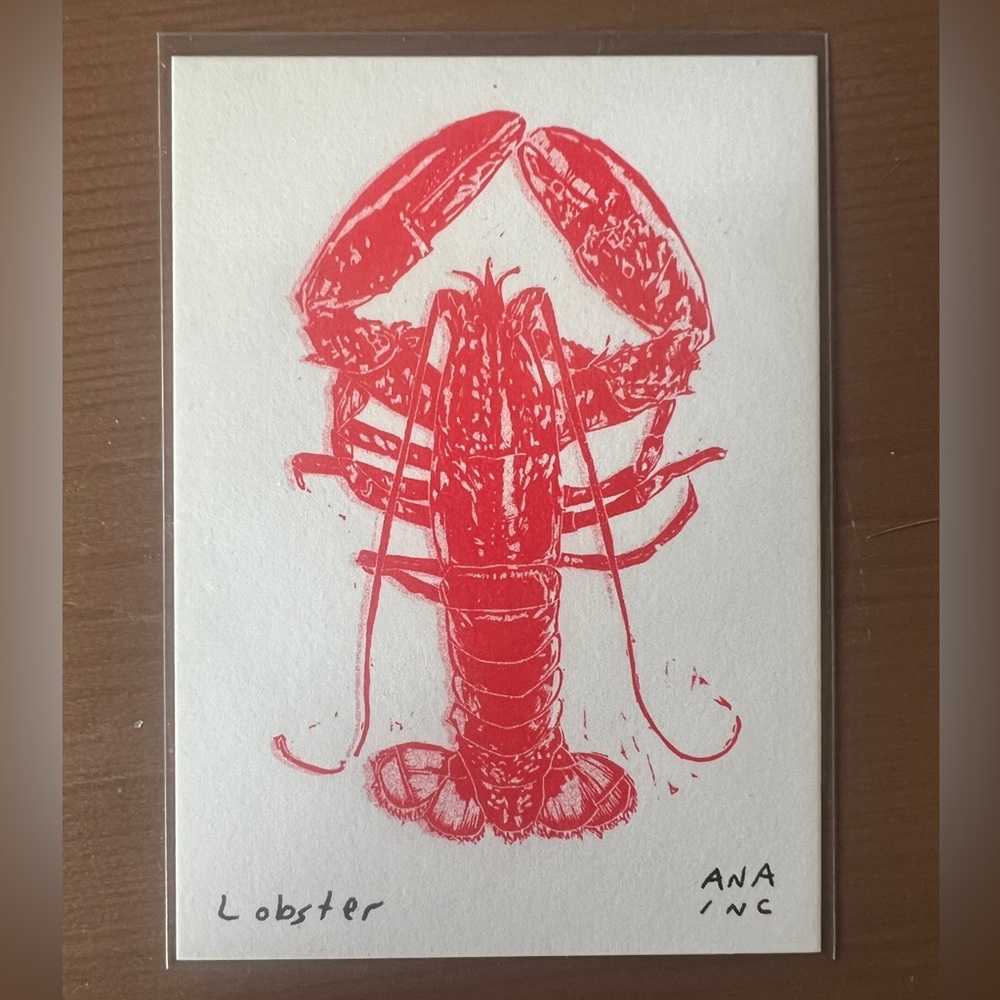 1 Lobster Mini Art Print from Inciardi Machines Collectable